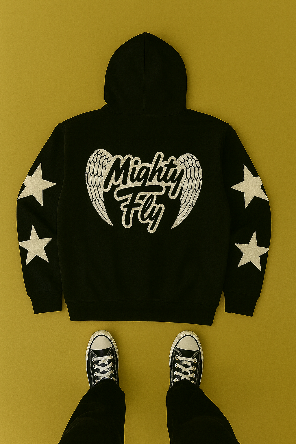 Mighty Fly (Black & White) Stars Jogger Set