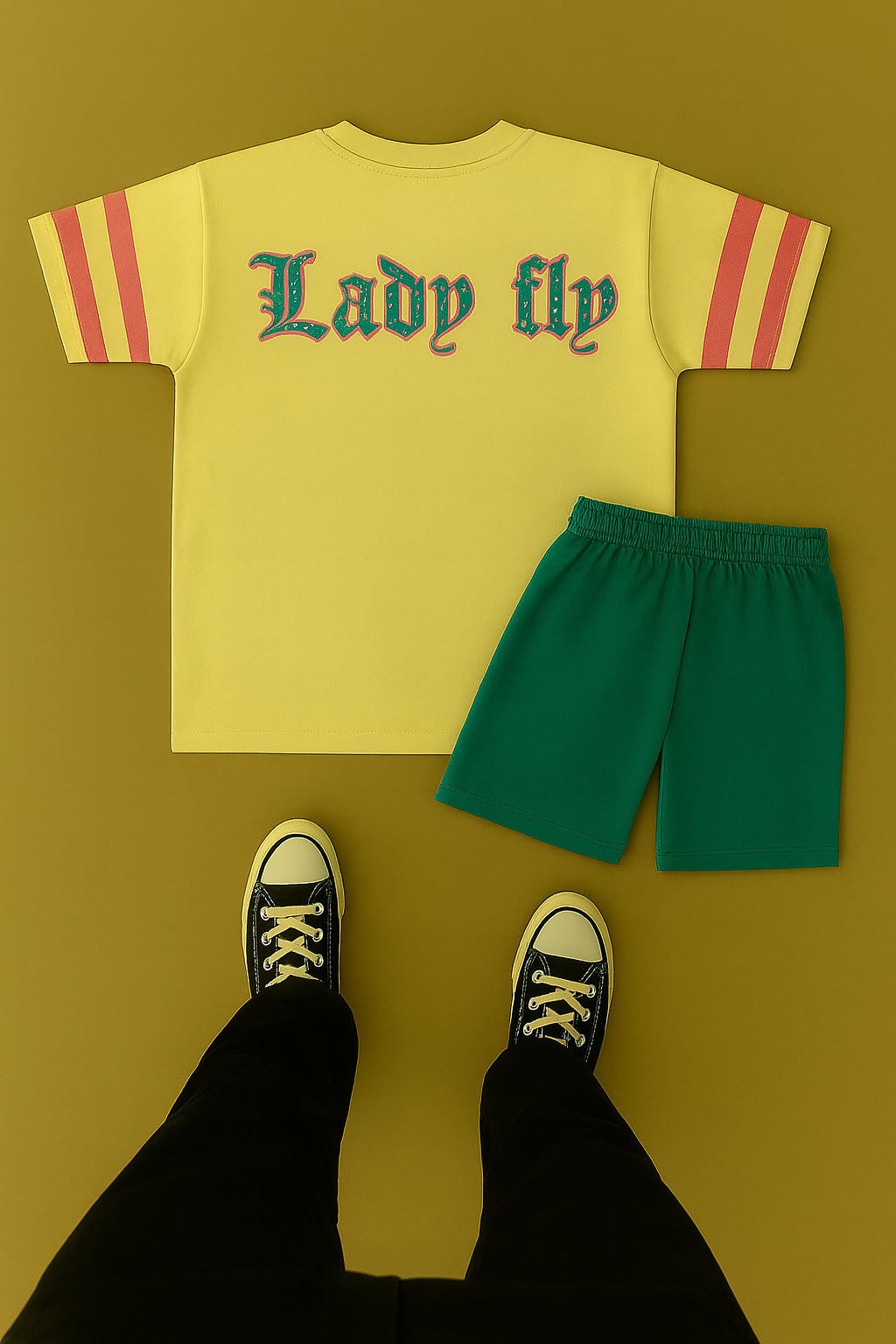 Lady Fly (Rhinestone) Shorts Set