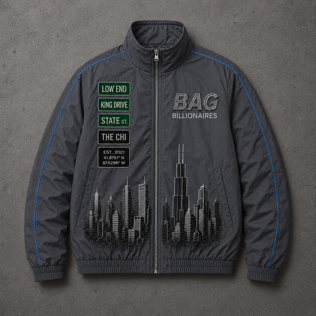 Bag Billionaires (Chi City) Windbreaker (Grey)