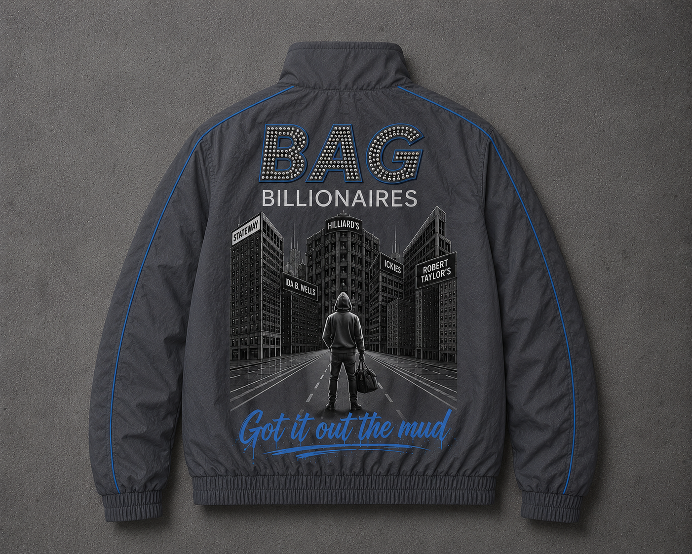 Bag Billionaires (Chi City) Windbreaker (Grey)