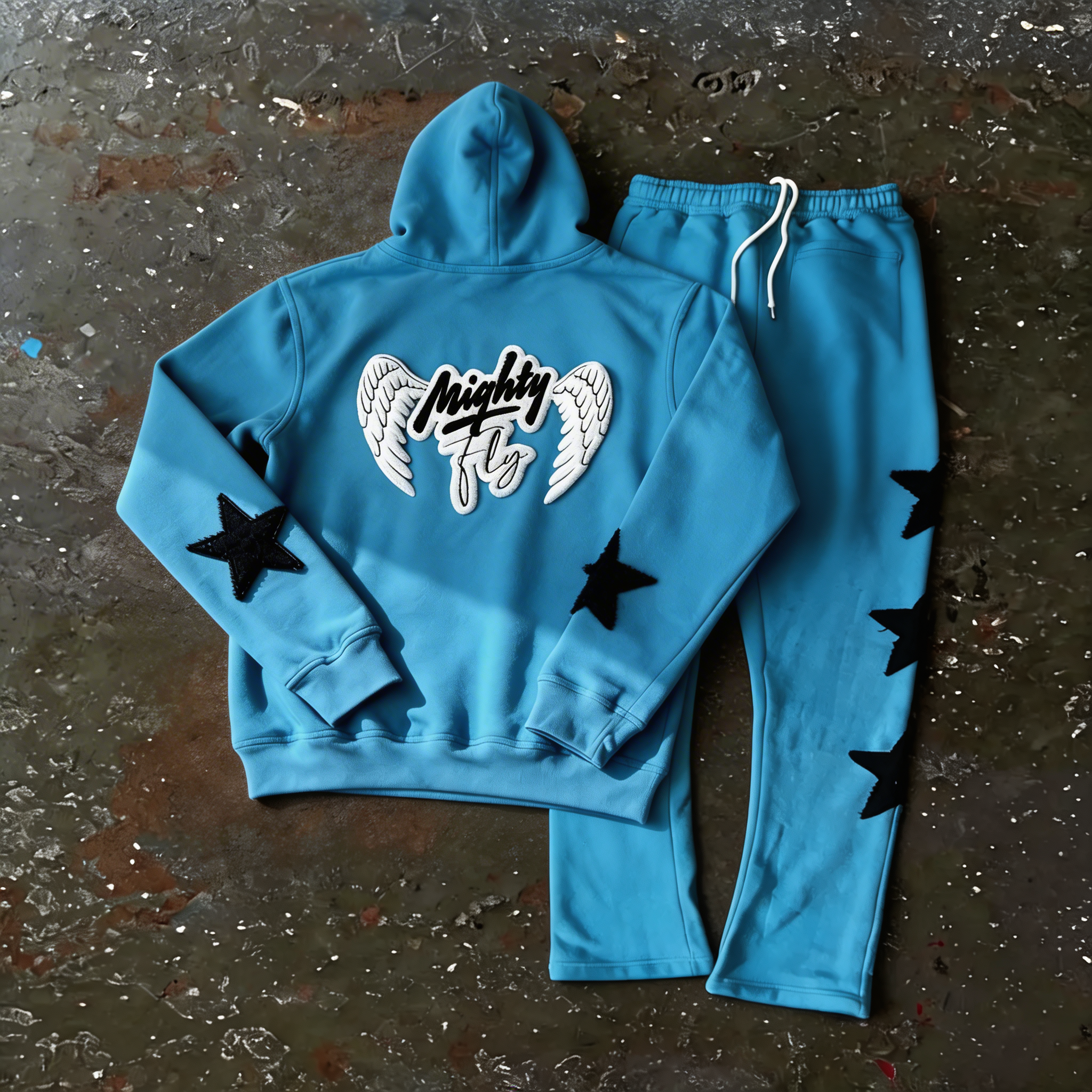 Mighty Fly Jogging Suit Baby Blue (Stars)