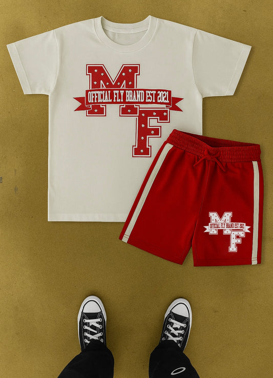 Mighty Fly (MF Rhinestone) Shorts Set