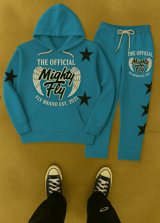 Mighty Fly (Baby Blue) Stars Jogger Set