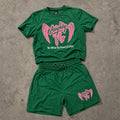Mighty Fly Ladies Crop Tee and Shorts Set