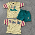 Varsity Style Boxy Tee and Shorts Set