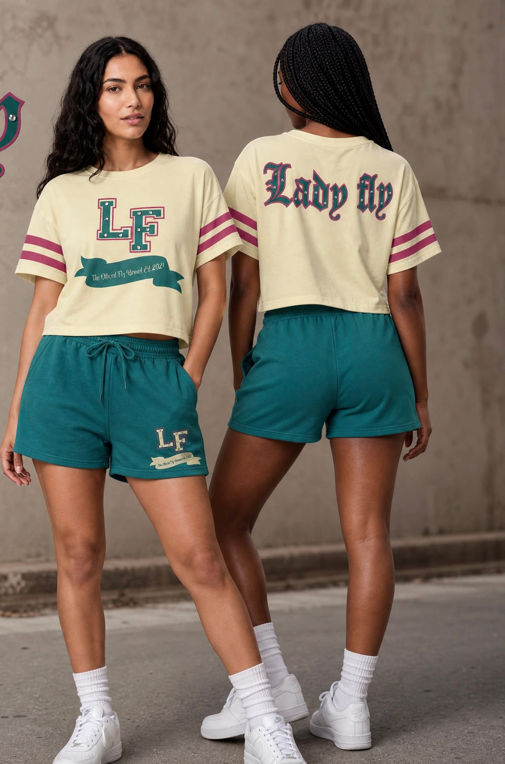 Varsity Style Boxy Tee and Shorts Set