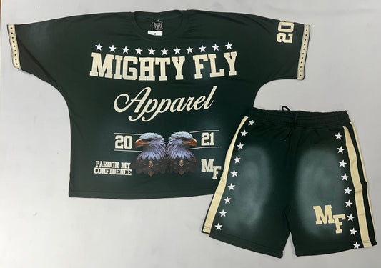 Mighty fly stars & eagles shorts set