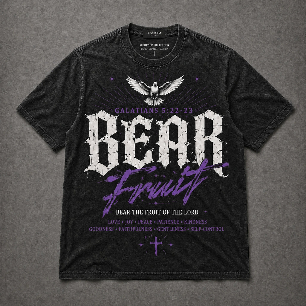 Bear Fruit Tee (Washed Black/Purple)