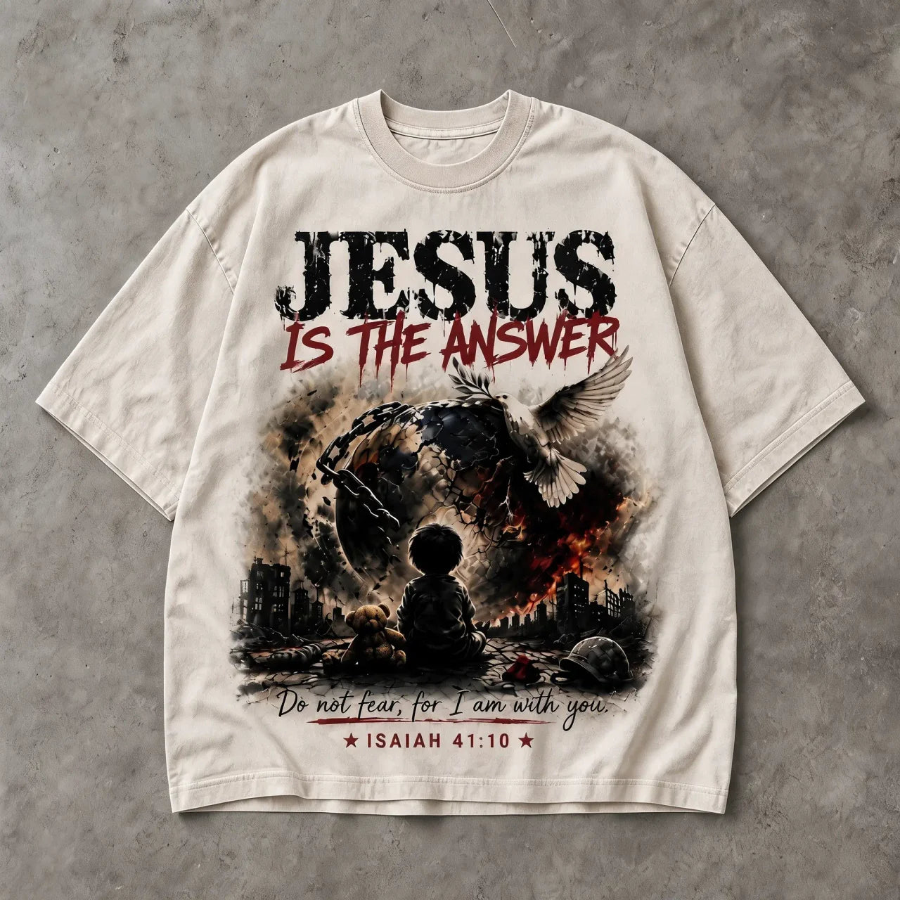 Jesus is the Answer Tee (Cream)