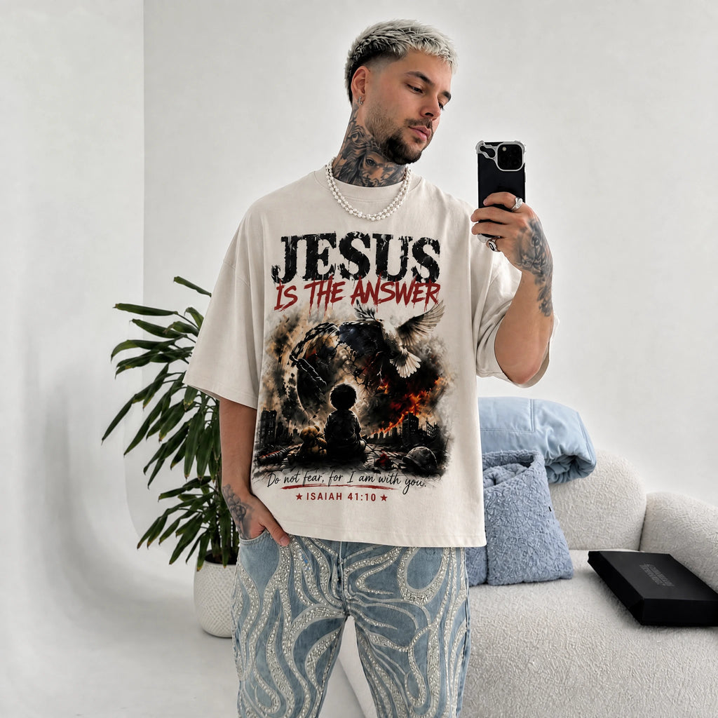 Jesus is the Answer Tee (Cream)