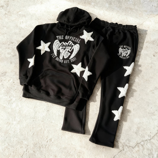Mighty Fly (Black & White) Stars Jogger Set