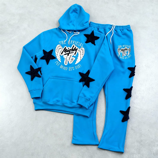 Mighty Fly (Baby Blue) Stars Jogger Set